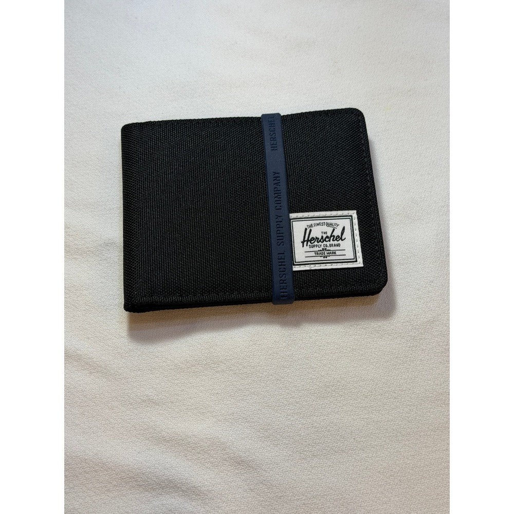 Herschel Supply Co. Charlie Cardholder Mens OS Black Olive NEW Bifold Canvas - Picture 3 of 6